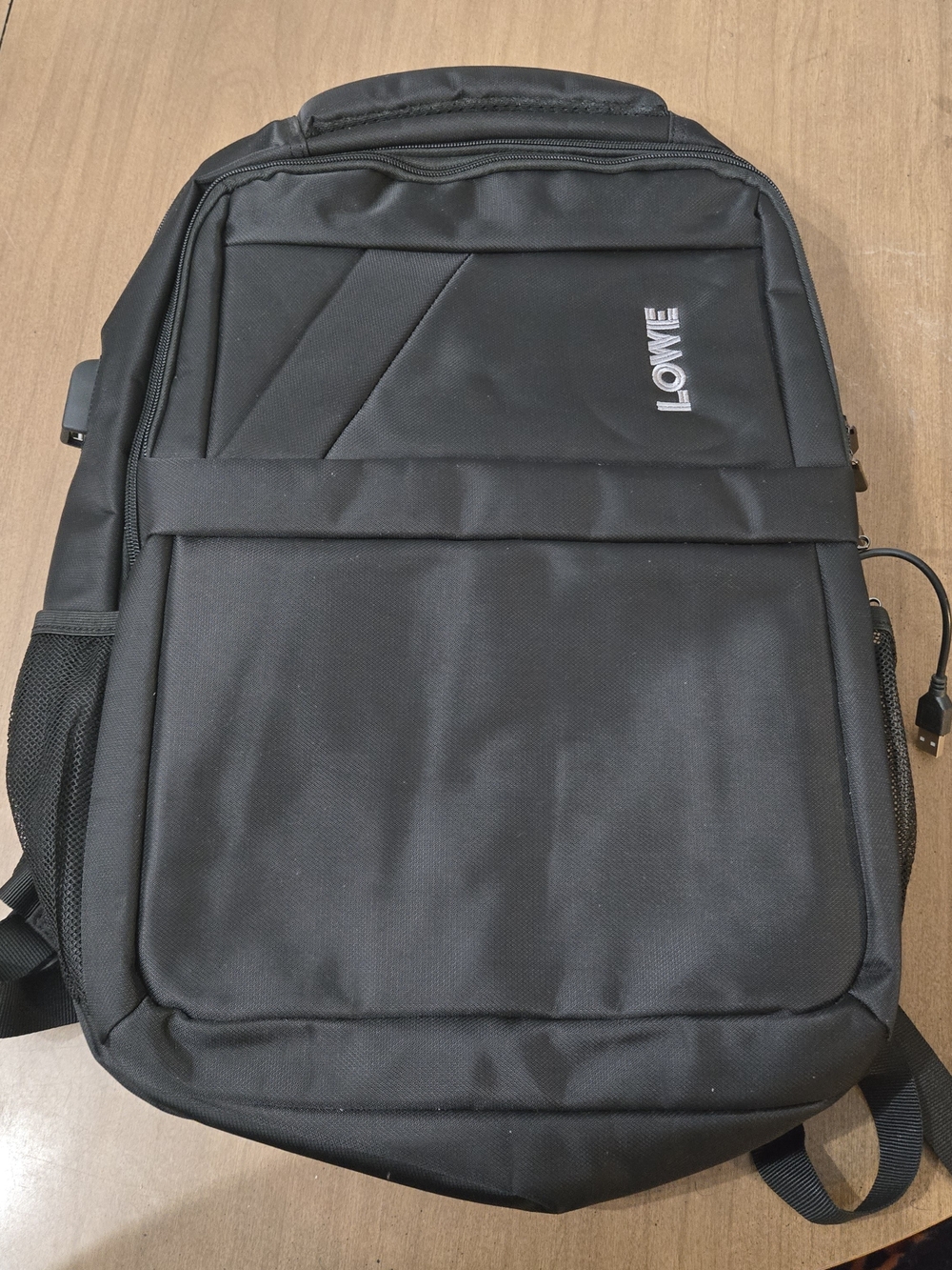 LOWE Black Everyday Laptop Backpack for Men